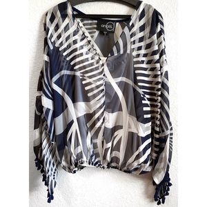 Analili Women's Overlay Blouse Designer XS / S